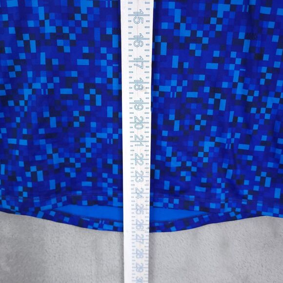 Nike Hoodie Womens L Blue Pro Dri FIT Pixel Digital Camo Thumbholes Long Sleeve - Picture 6 of 13
